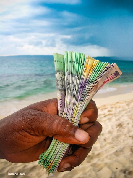 money cash Jam aica Lime Cay